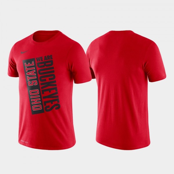 Ohio State Buckeyes Men's Just Do It Performance Scarlet College Basketball T-Shirt 2404TATD6